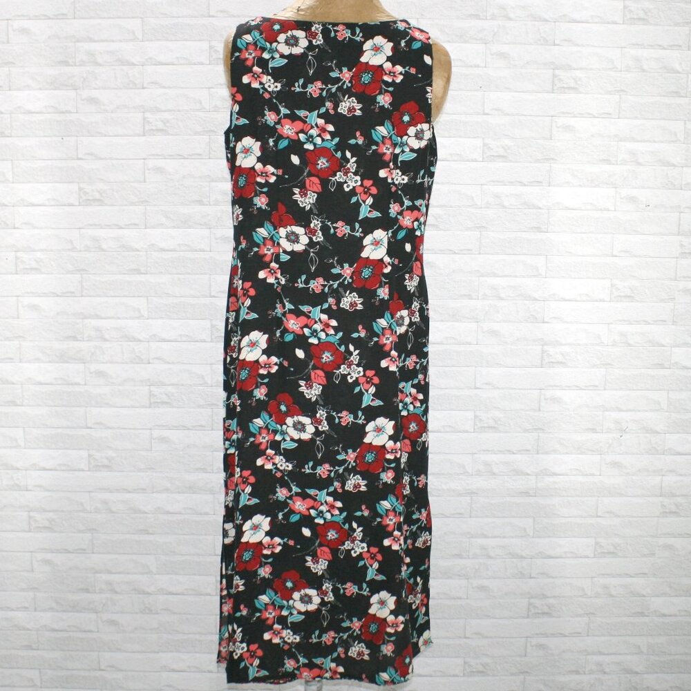 VINTAGE STUDIO EASE Reversible Dress Floral Sleeveless Print Summer Vacation M - Picture 7 of 16